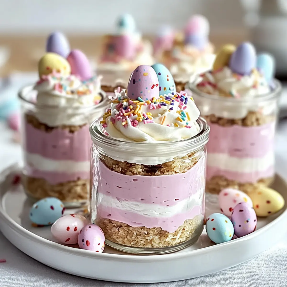 Easter Egg Cheesecake Jars