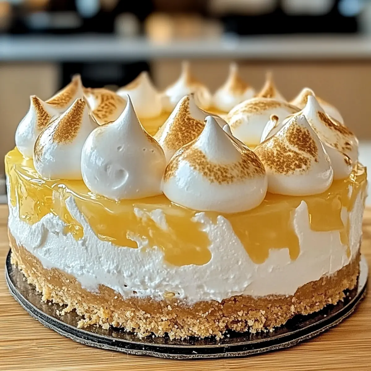 Triple Lemon Meringue Cheesecake