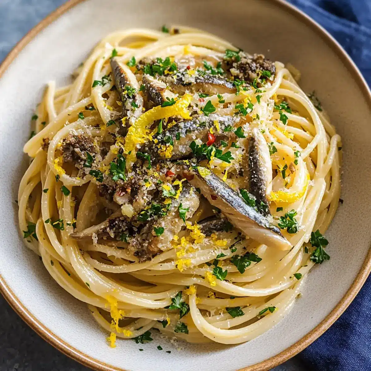 Lemon Sardine Pasta