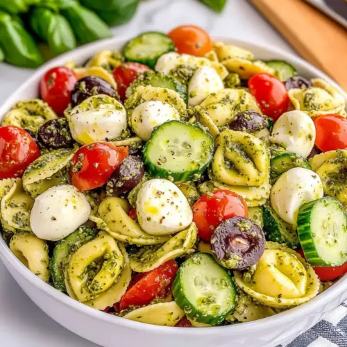 Cold Tortellini Pesto Salad