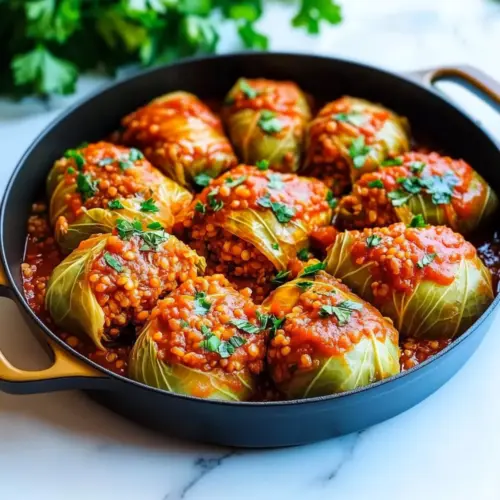 Lentil and Rice Stuffed Cabbage Rolls