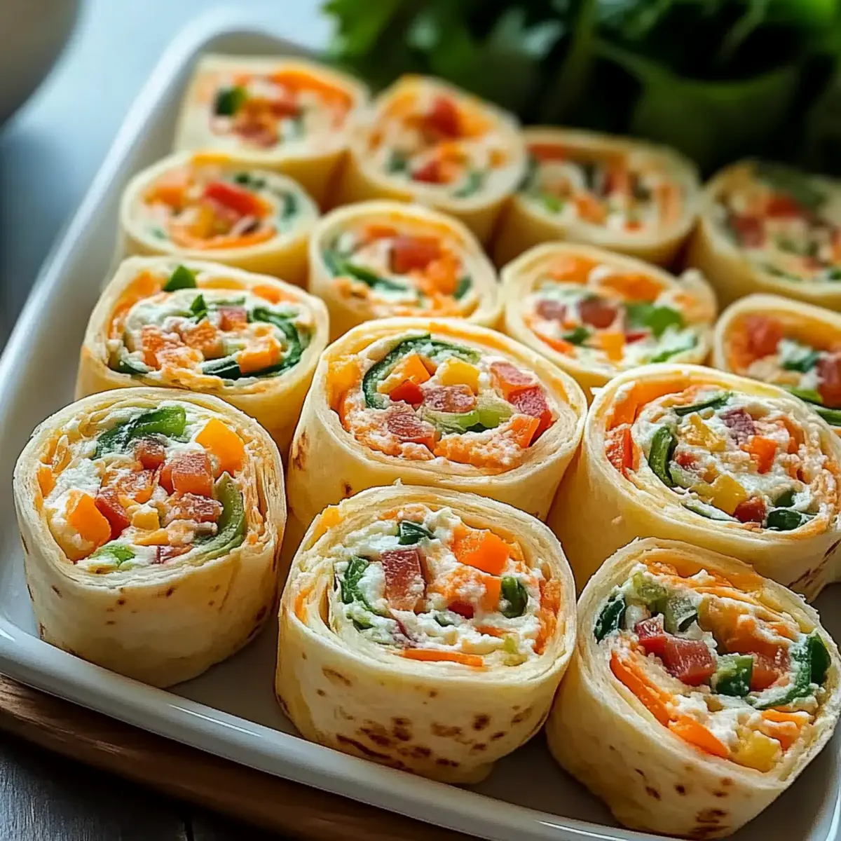 Vegetable Tortilla Roll Ups