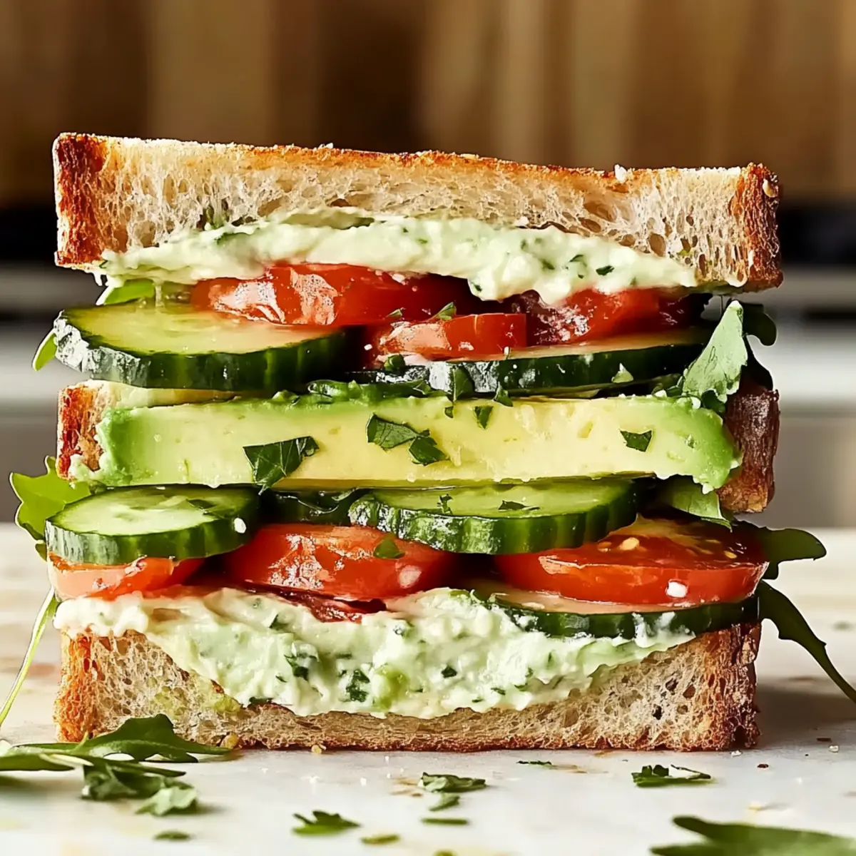 Loaded Cucumber & Avocado Sandwich