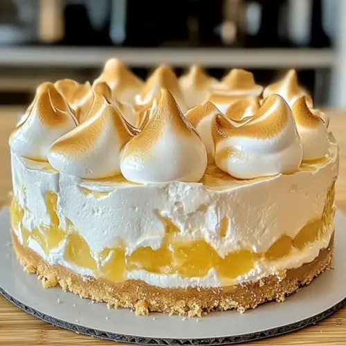 Triple Lemon Meringue Cheesecake