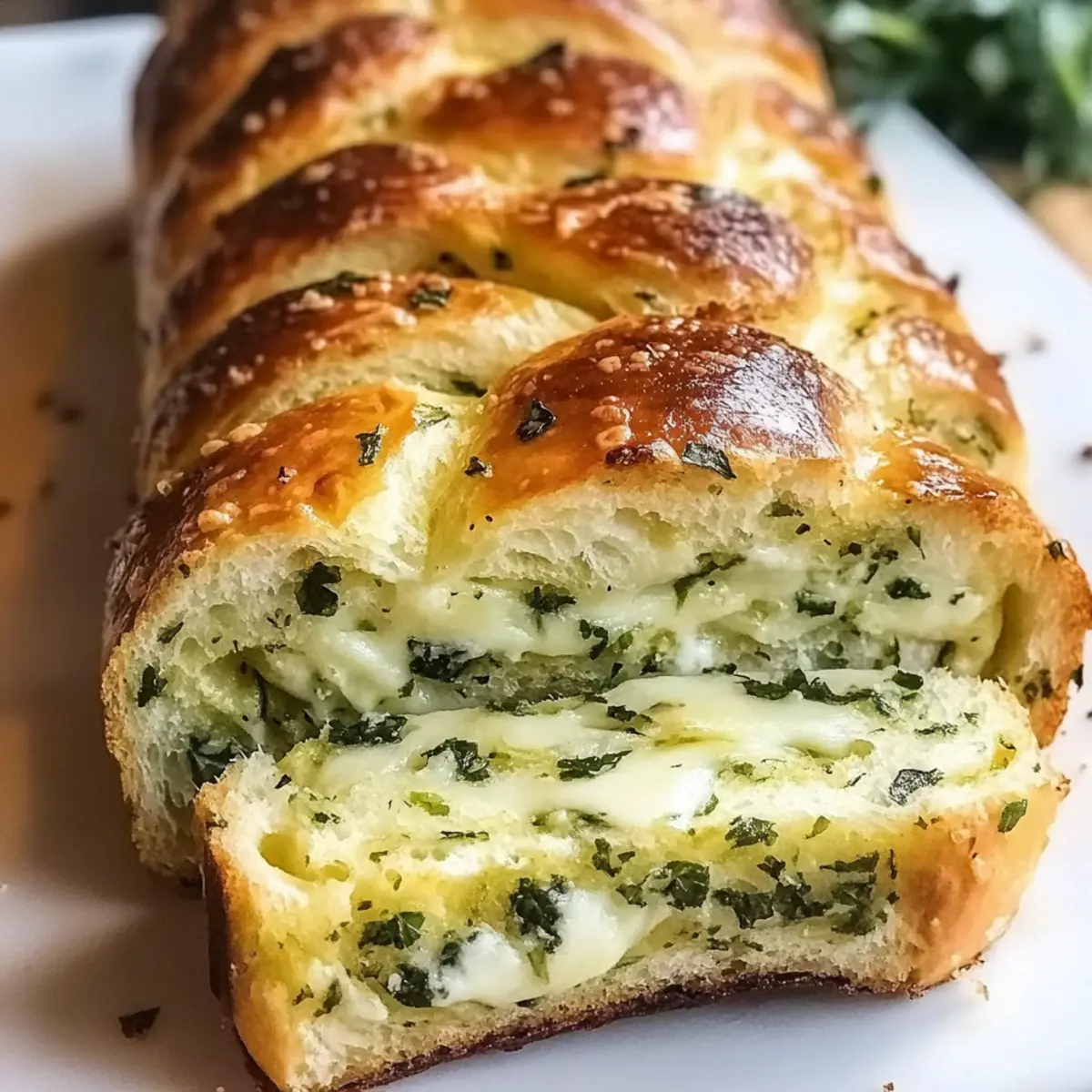 Swirled Garlic Herb and Cheese Bread