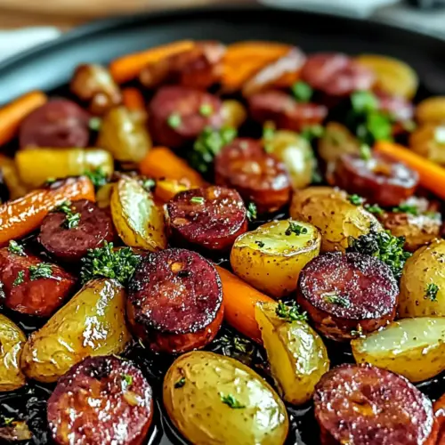 One-Pan Honey Garlic Kielbasa & Veggies