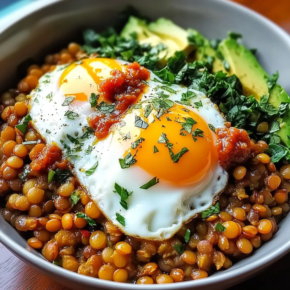 Savory Lentil Breakfast Bowl