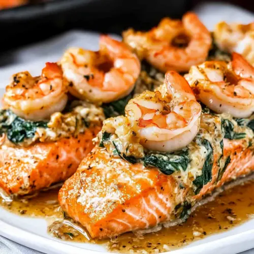 Crab and Shrimp Stuffed Salmon