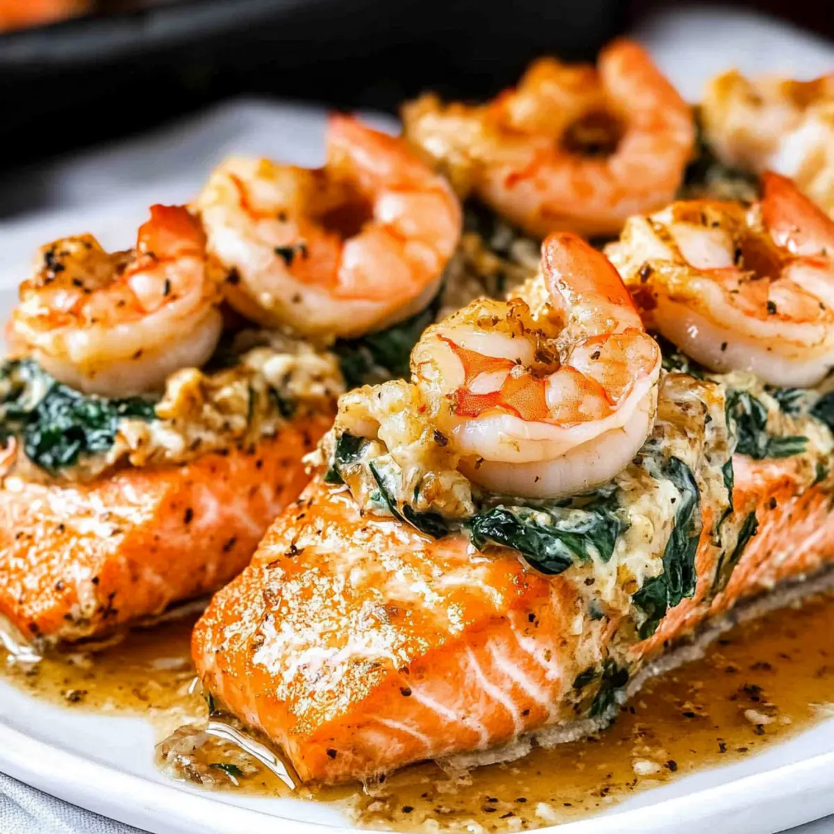 Crab and Shrimp Stuffed Salmon