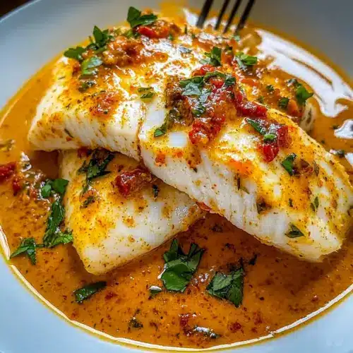 Tilapia in Roasted Pepper Sauce
