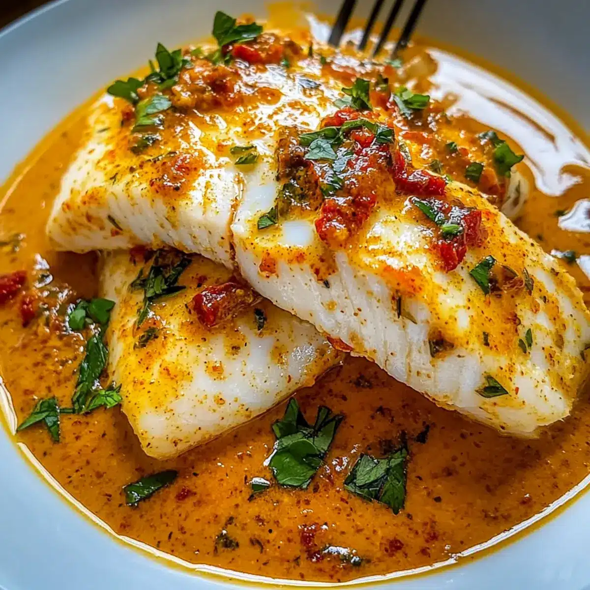 Tilapia in Roasted Pepper Sauce