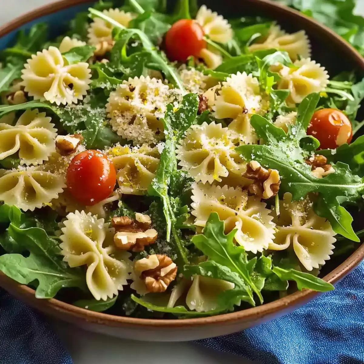 Zesty Lemon Arugula Pasta Salad
