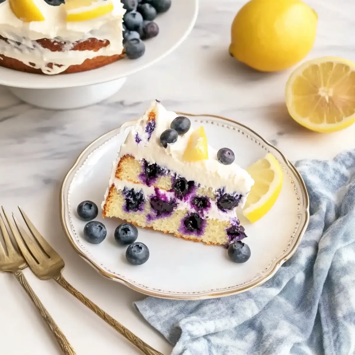 Zesty Lemon Blueberry Cake