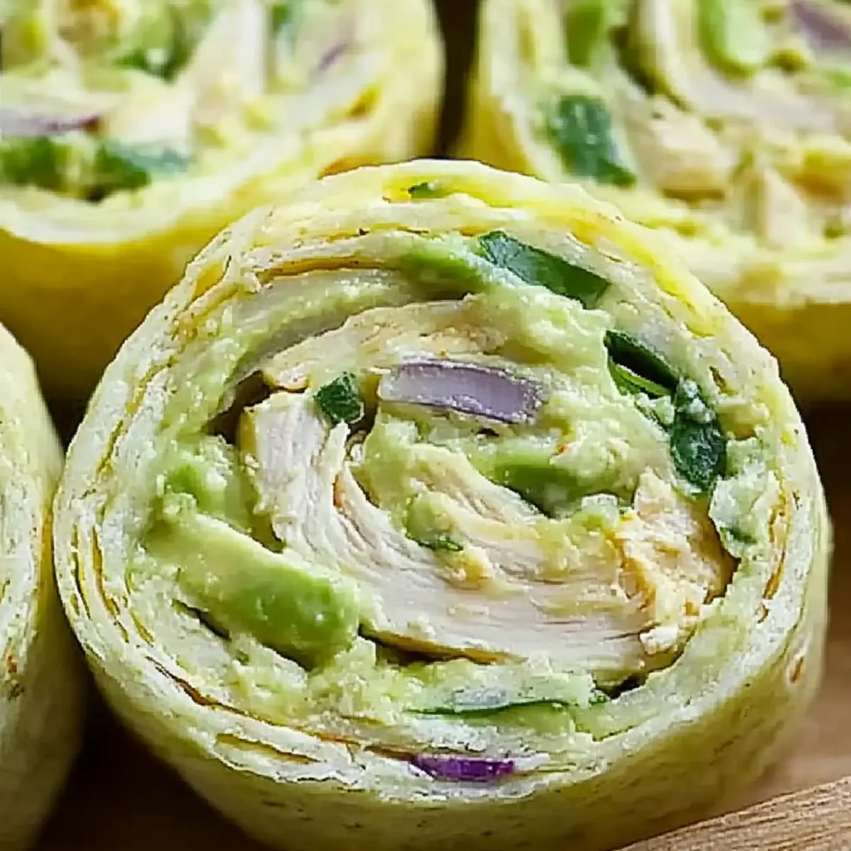 Chicken Avocado Salad Roll Ups