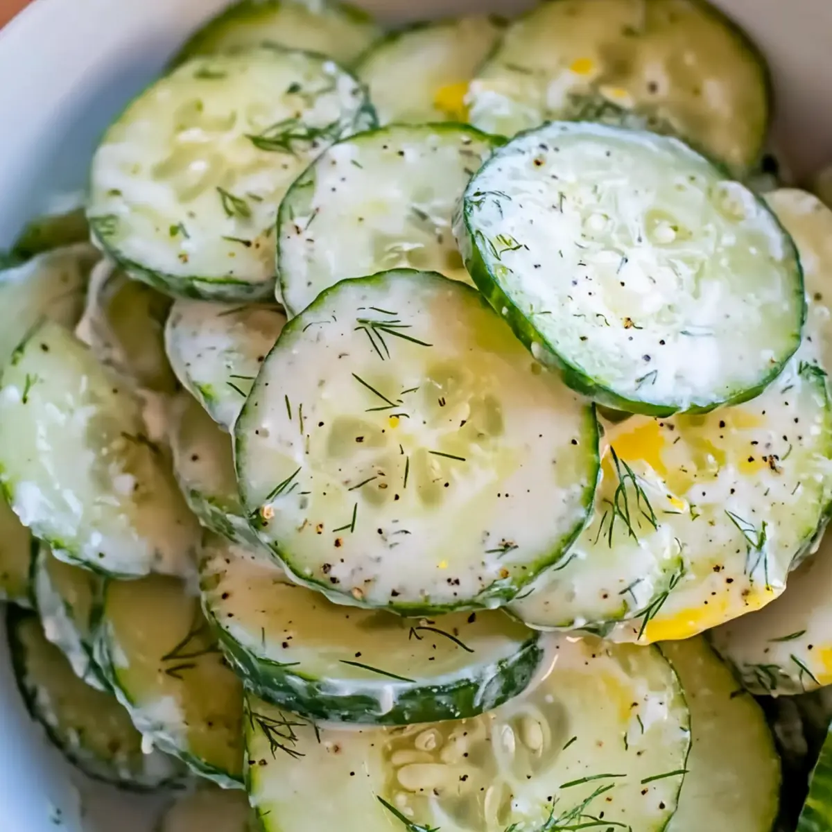 Pickle Juice Ranch Cucumber Salad