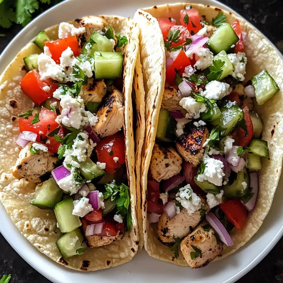 Mediterranean Chicken Tacos