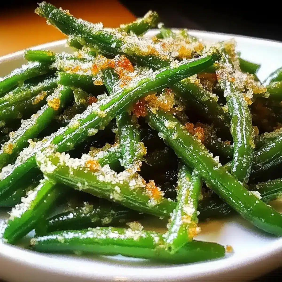 Crispy Garlic Parmesan Green Beans