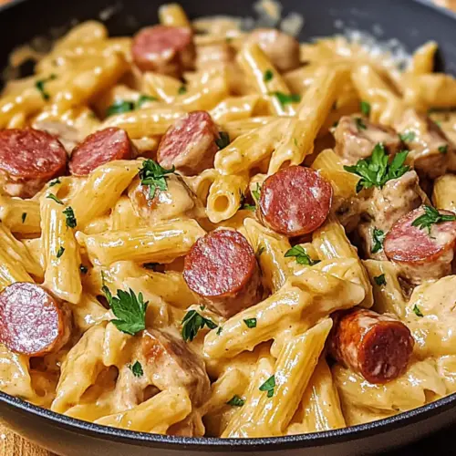 One Pot Creamy Kielbasa Pasta