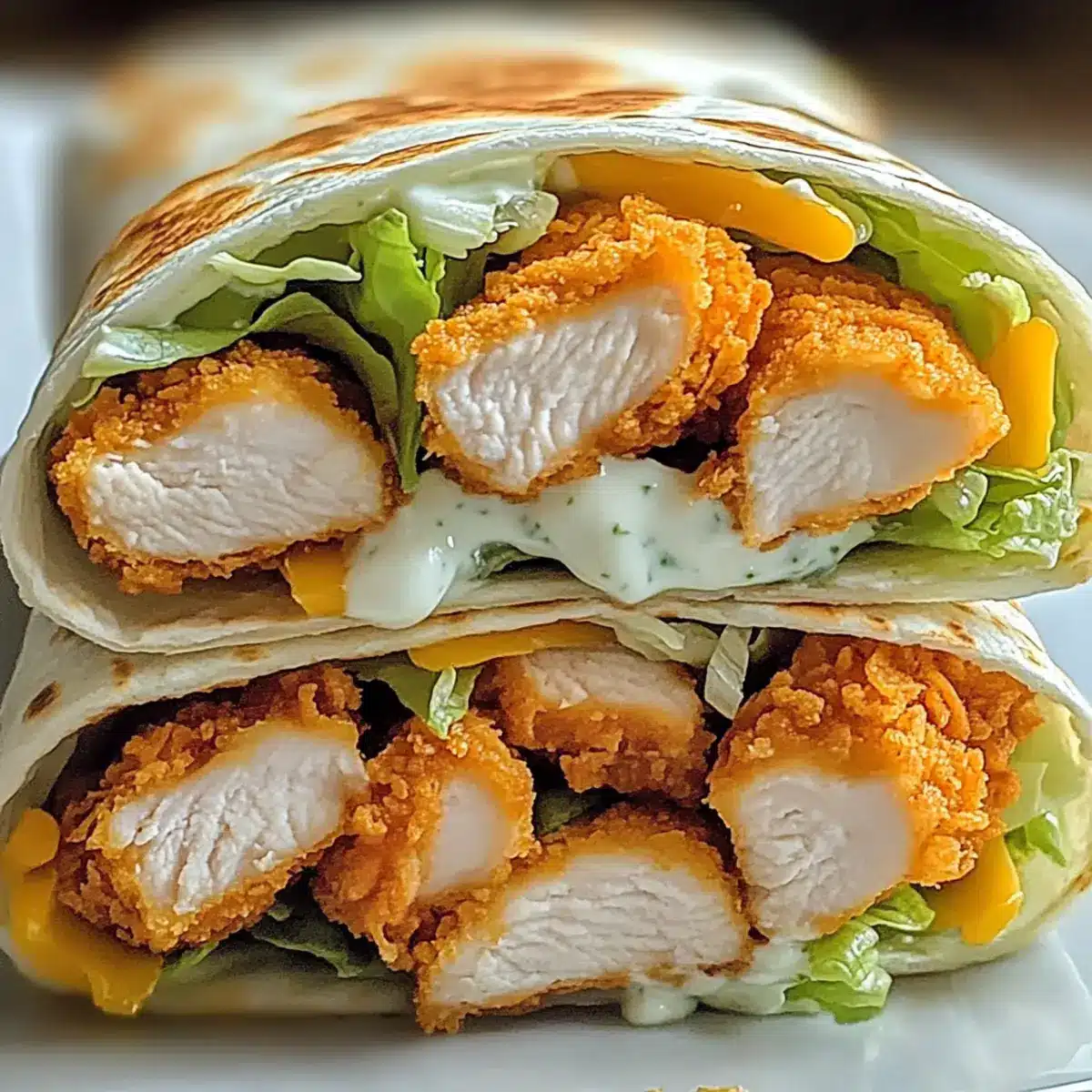 Crispy Chicken Ranch Snack Wraps