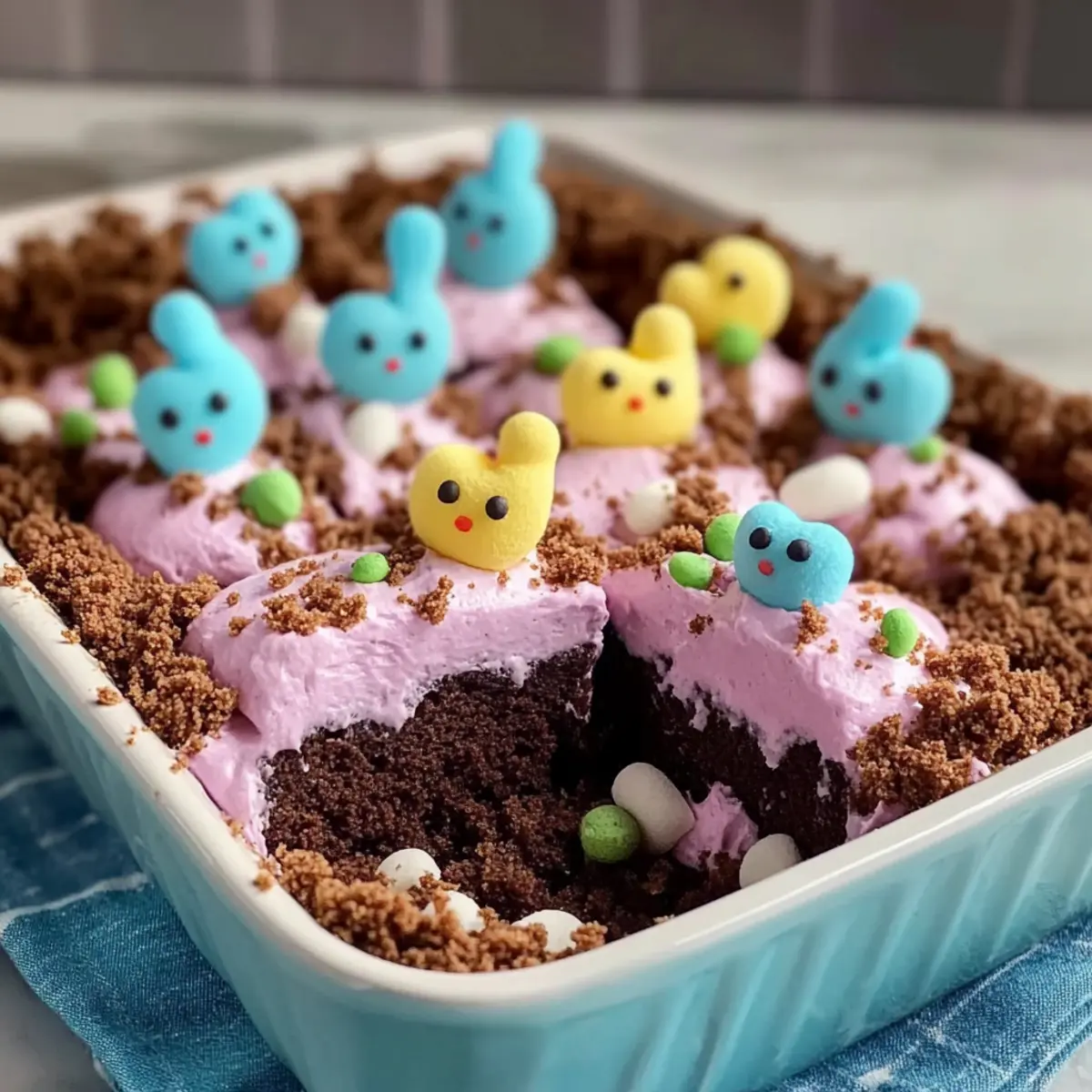 No Bake Easter Dirt Cake Casserole