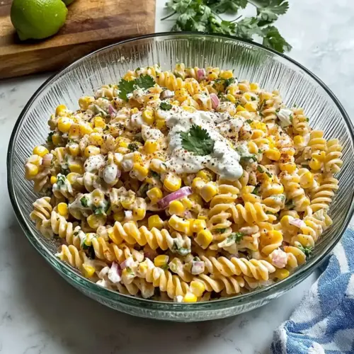 Creamy High Protein Elote Pasta Salad