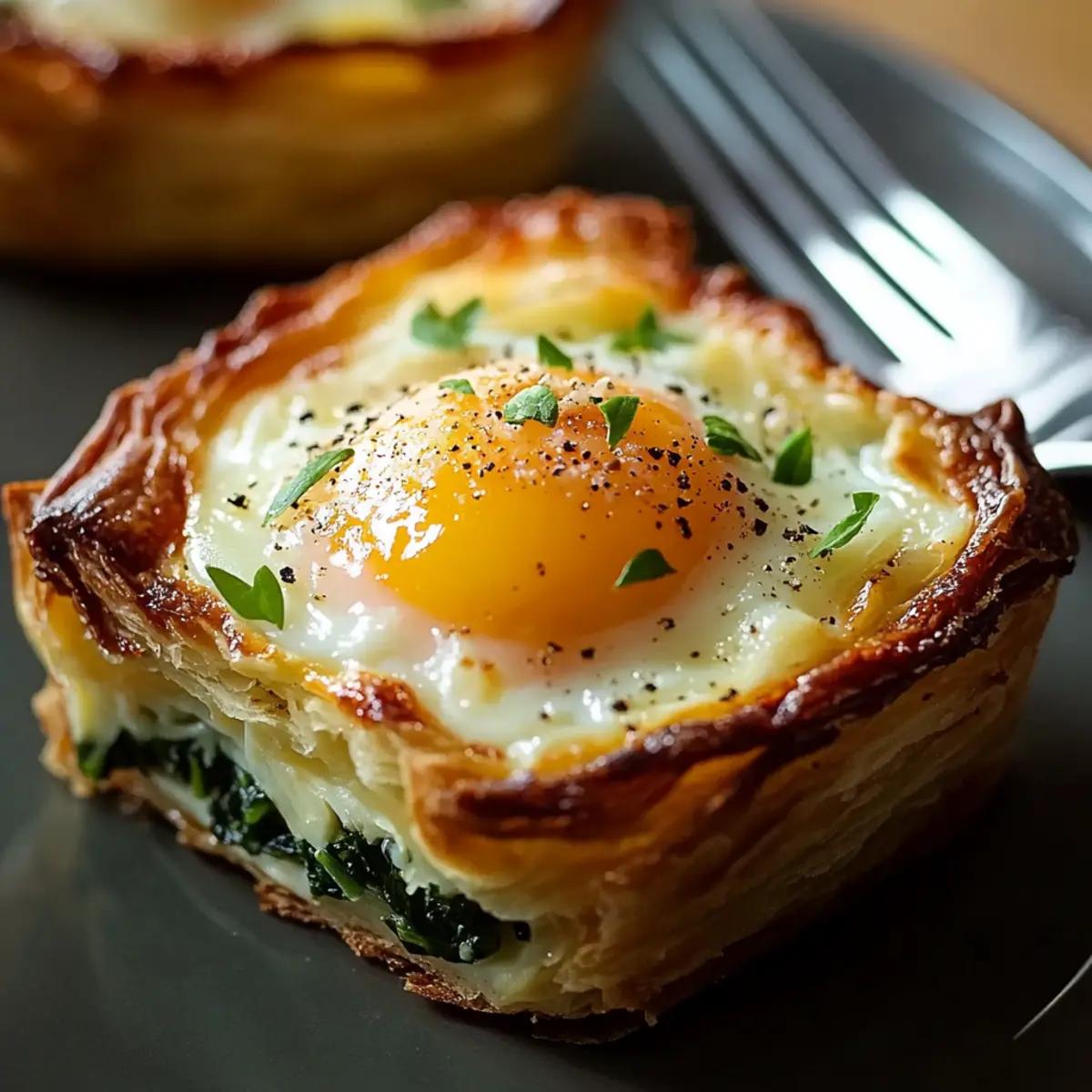 Baked Eggs Napoleon
