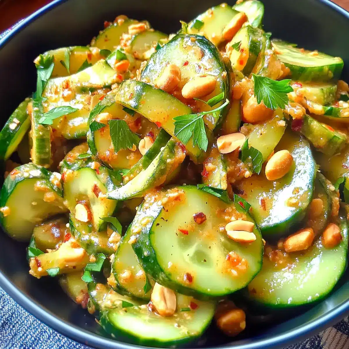 Gluten-Free Spicy Peanut Cucumber Salad