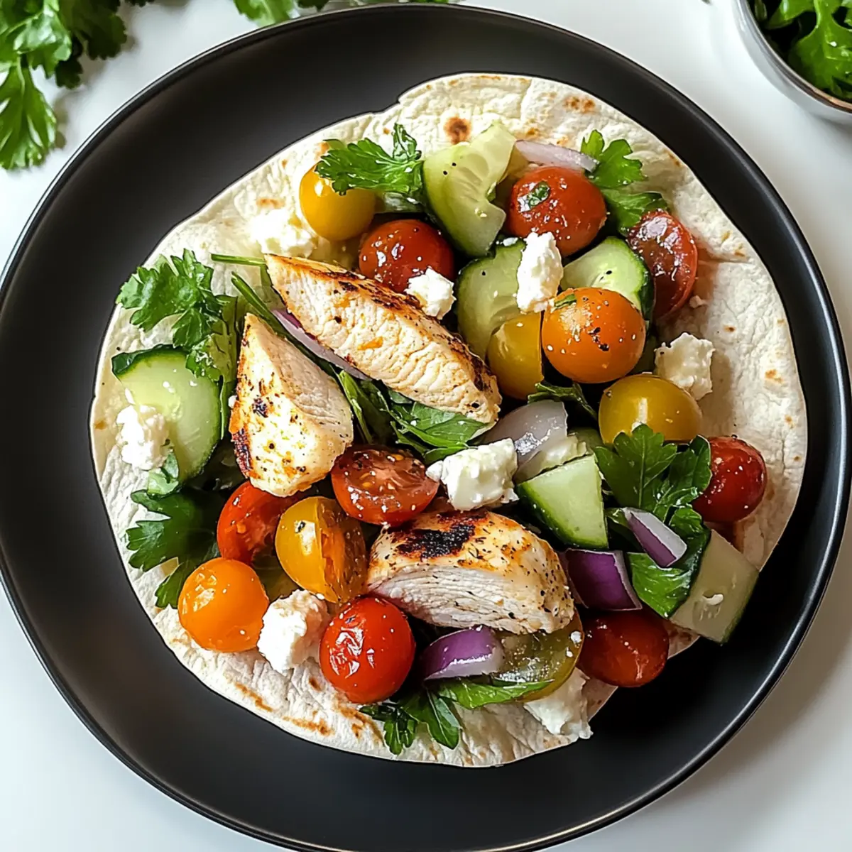 Mediterranean Chicken Wraps