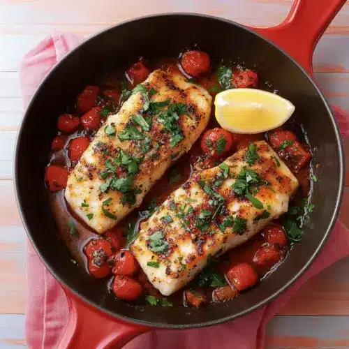 Baked Old Bay Garlic Butter Cod