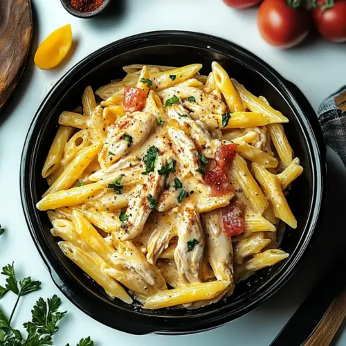 Crock Pot Creamy Cajun Chicken Pasta