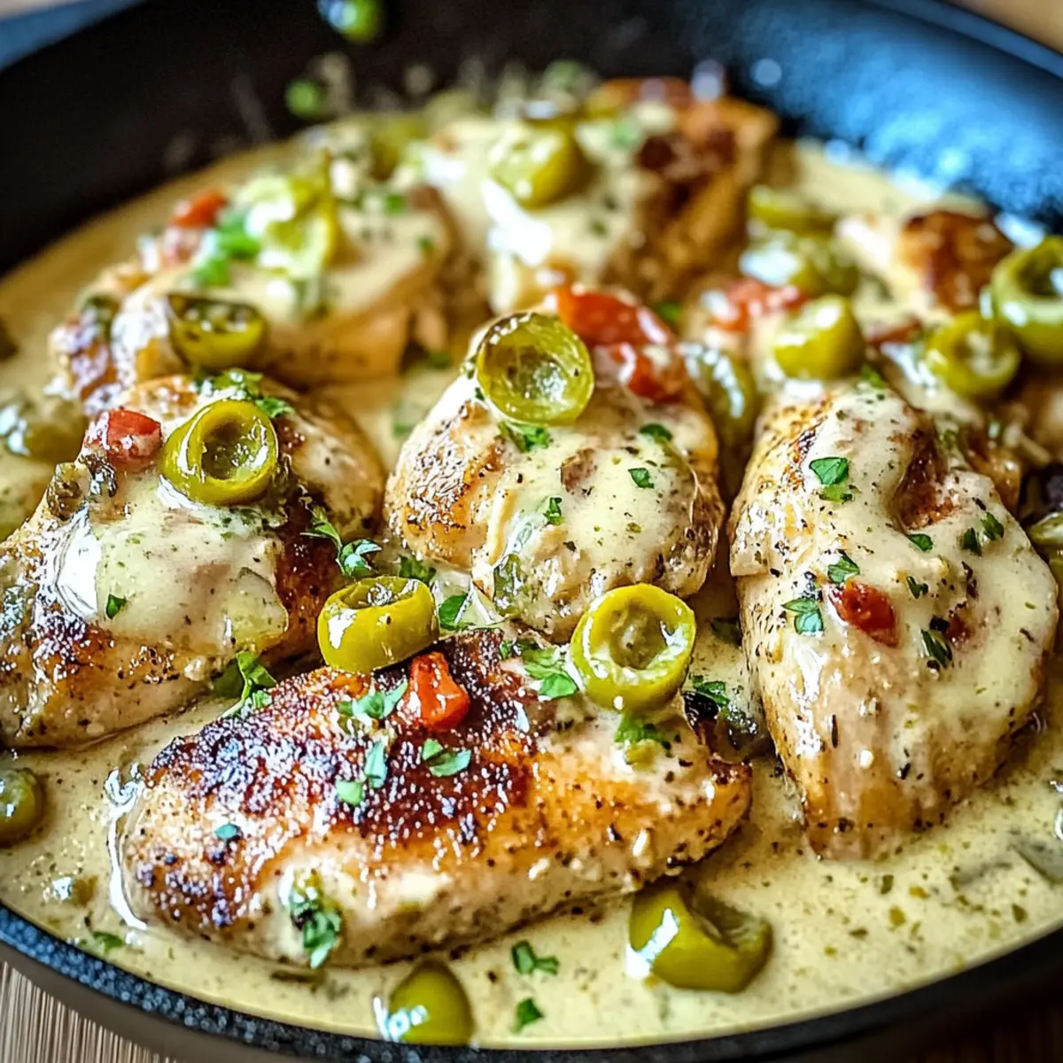 Creamy Pepperoncini Chicken Skillet