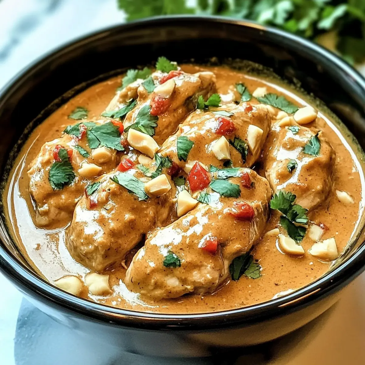 Easy Crockpot Thai Peanut Chicken