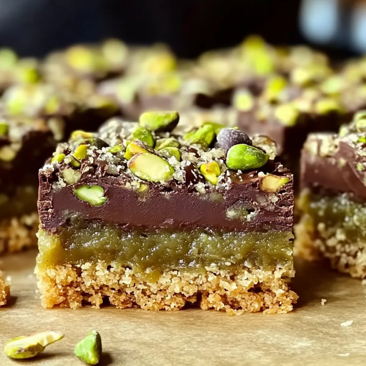 Dubai Pistachio Chocolate Chip Cookie Bars