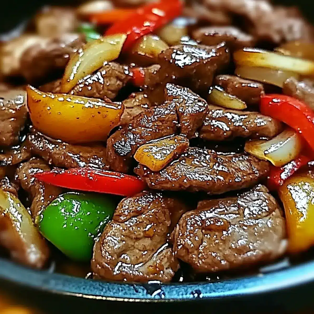Sizzling Chinese Pepper Steak with Onions