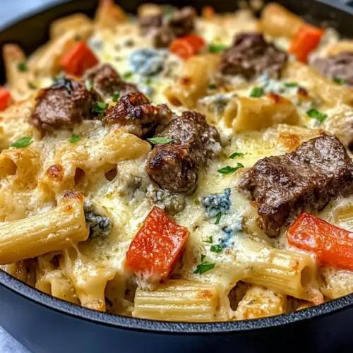 Steak & Blue Cheese Rigatoni Bake