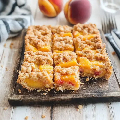 Peaches and Cream Crumble Bars