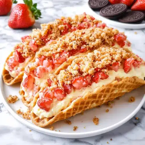 Strawberry Crunch Cheesecake Tacos