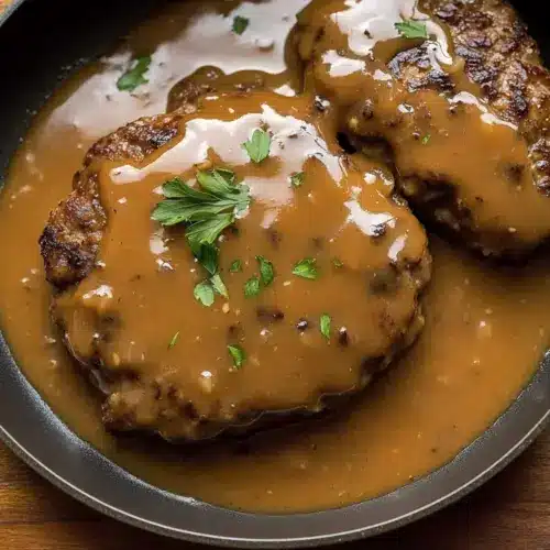 Hamburger Steak With Brown Gravy