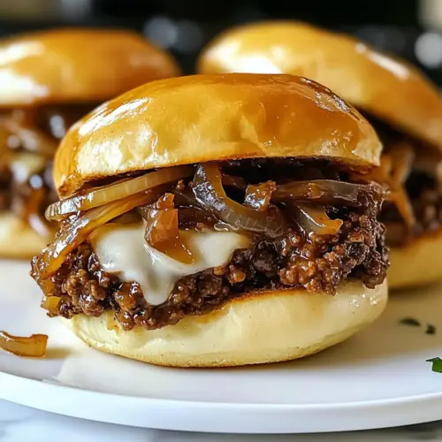 French Onion Beef Sloppy Joes