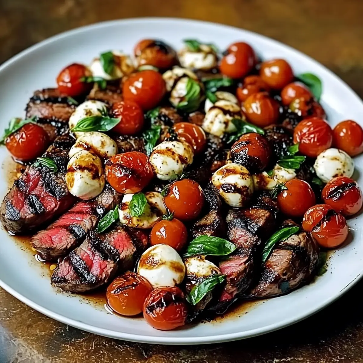 Grilled Flank Steak Caprese