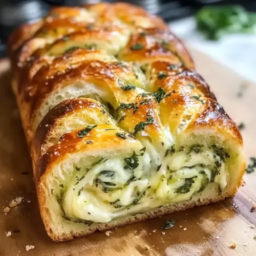Swirled Garlic Herb and Cheese Bread