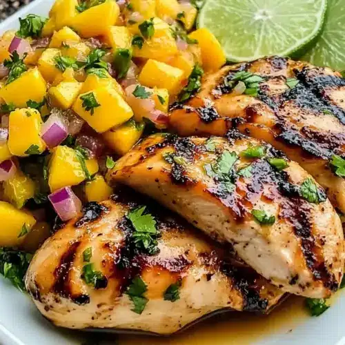 Honey Lime Chicken with Mango Salsa