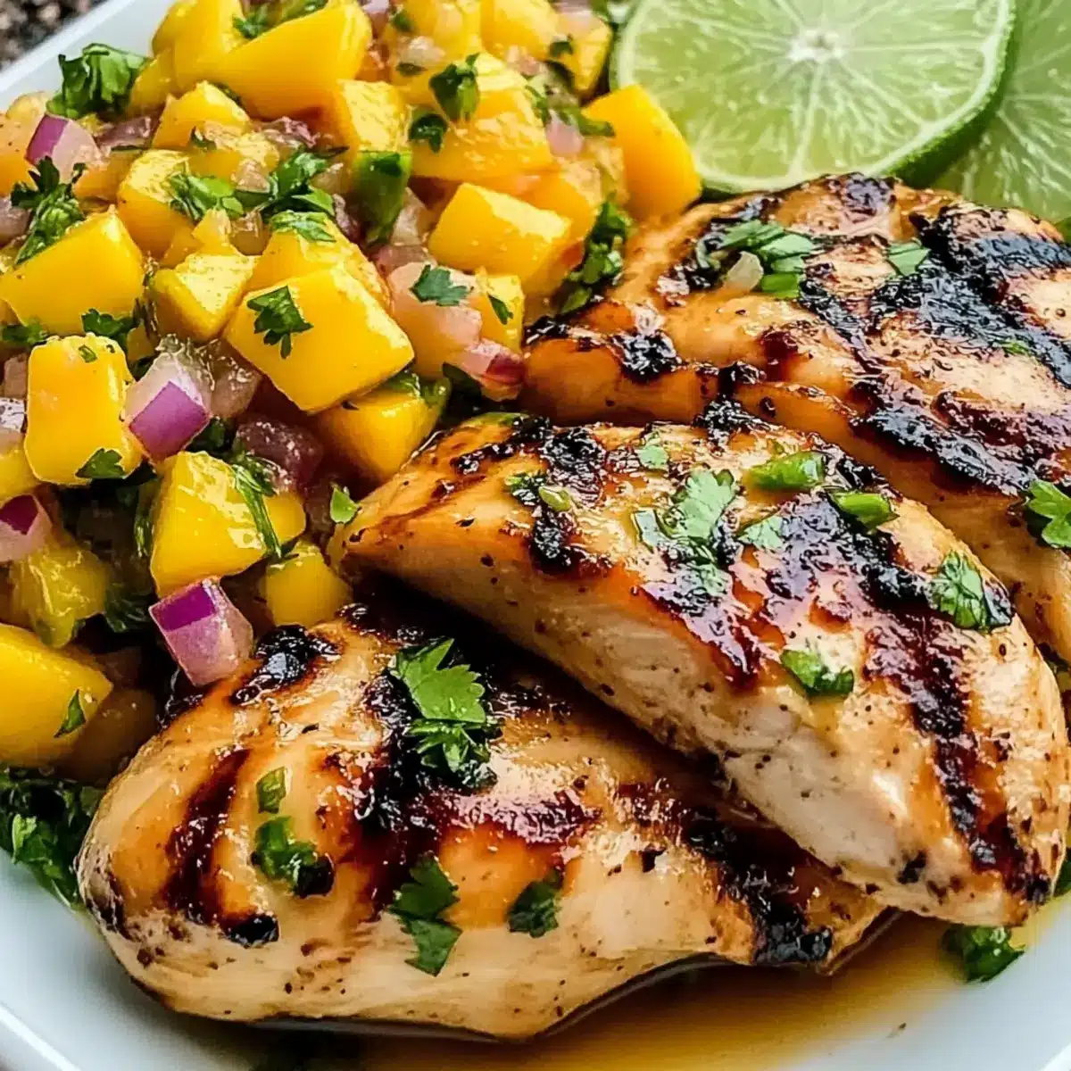 Honey Lime Chicken with Mango Salsa