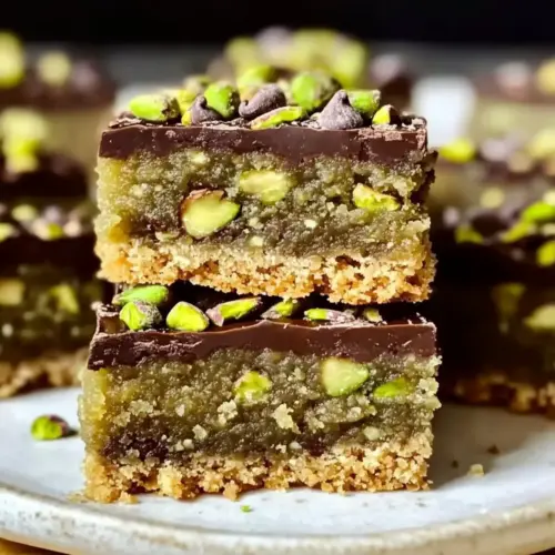Dubai Pistachio Chocolate Chip Cookie Bars
