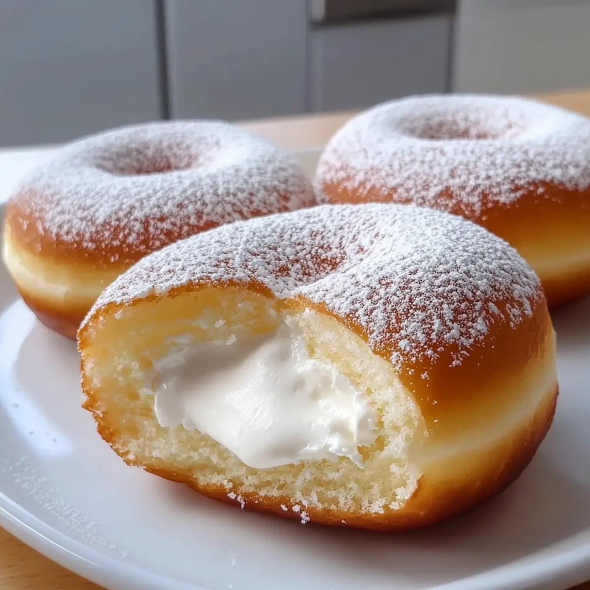 Fluffy Korean Milk Cream Donut