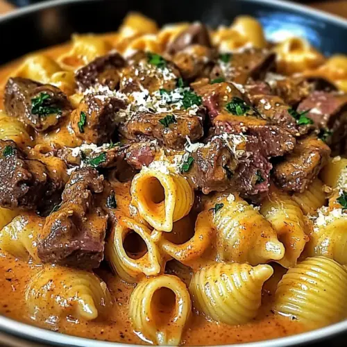 Creamy Paprika Steak and Shells