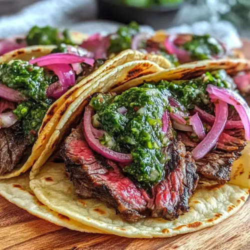 Chimichurri Skirt Steak Tacos Recipe
