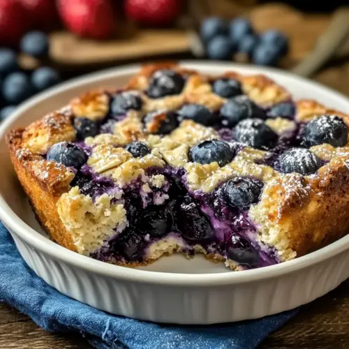 Easy Blueberry Cottage Cheese Breakfast Bake