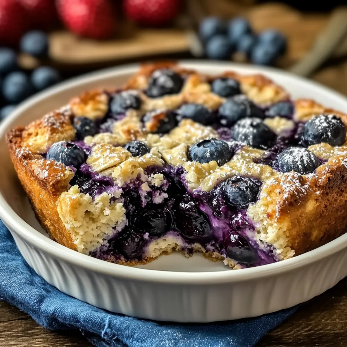 Easy Blueberry Cottage Cheese Breakfast Bake