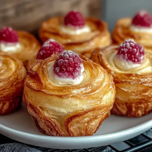 Raspberry Cream Cheese Cruffins